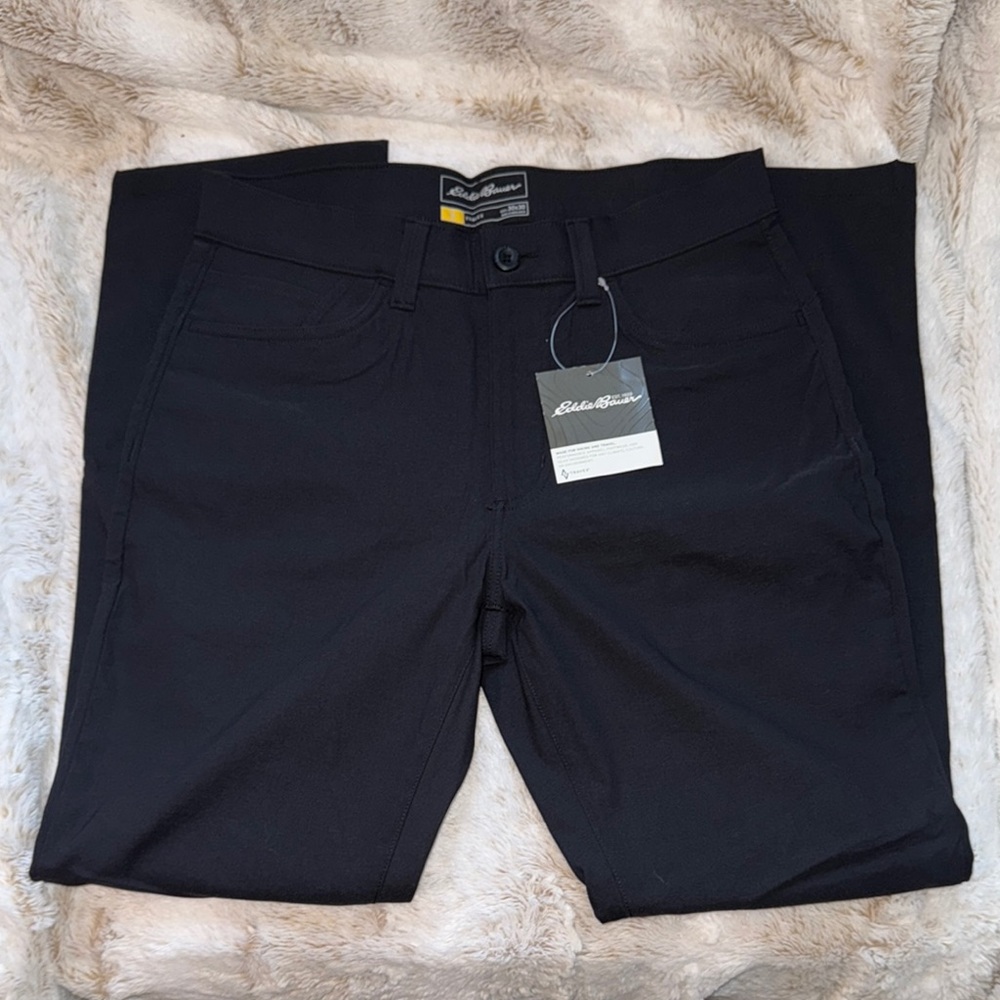 Eddie Bauer Black Slim Pants with Classic Style
